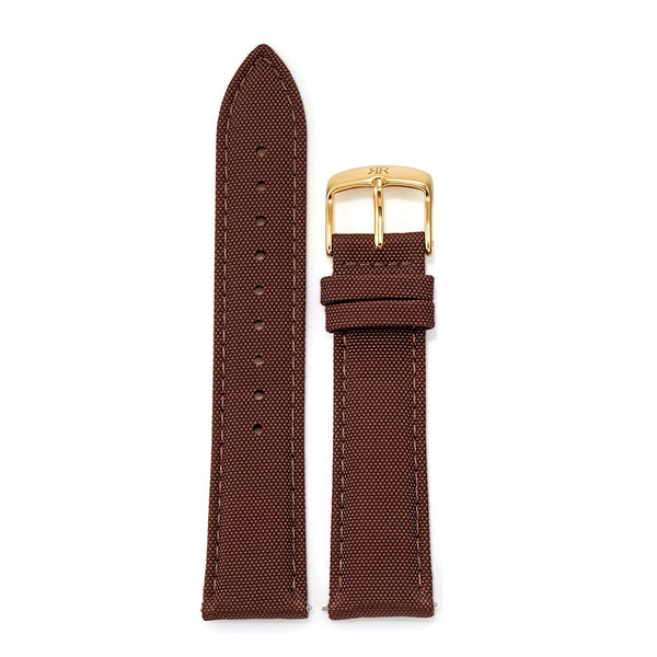 BROWN NYLON GOLD BUCKLE