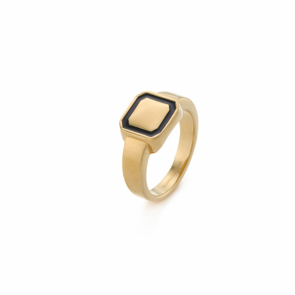 ANILLO CUADRADO DORADO