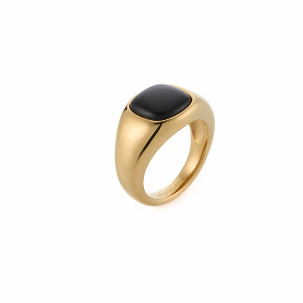 ANILLO ÓNIX DORADO