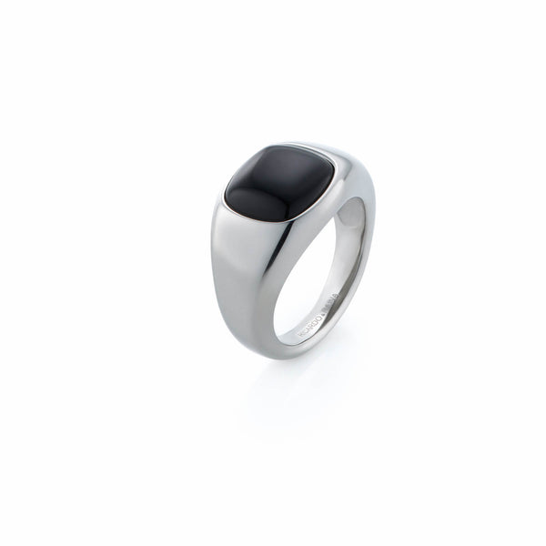 ANILLO ÓNIX PLATEADO