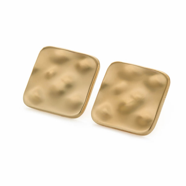 ARETES MARTILLADOS DORADO