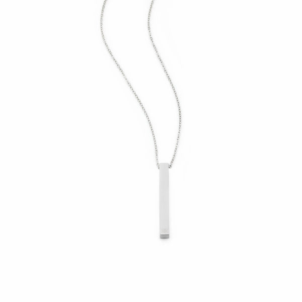 COLLAR DE BARRA PLATEADO