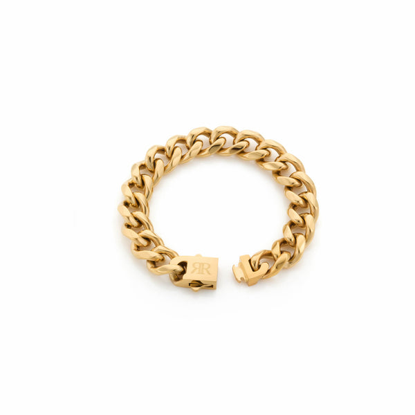 PULSERA CUBANA DORADA