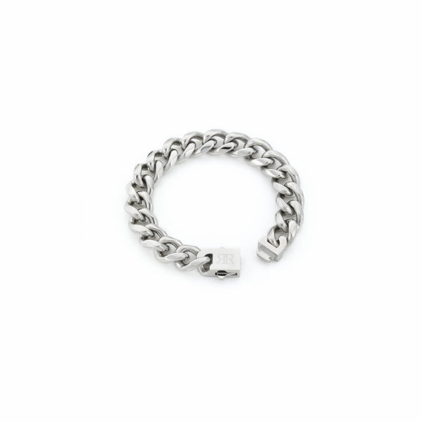 PULSERA CUBANA PLATEADA